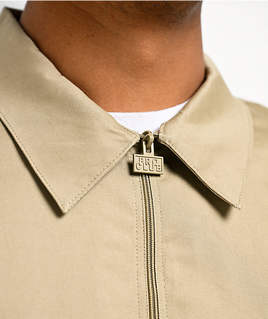 Pro Club Khaki Quarter Zip Work Shirt