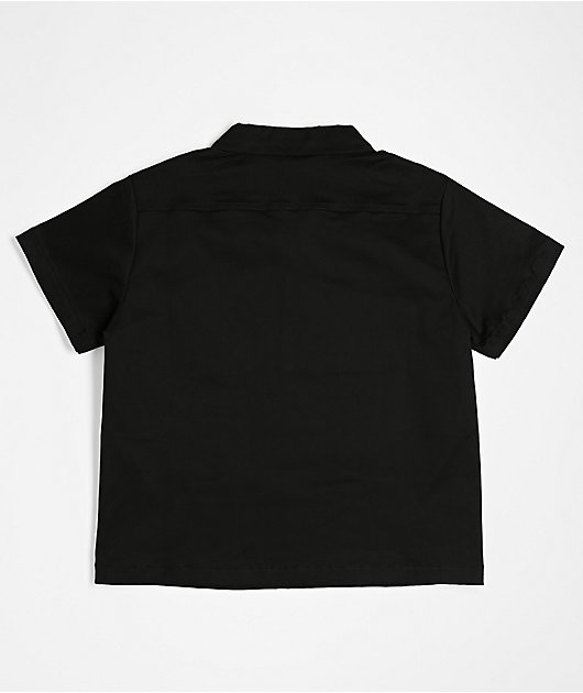 Pro Club Kids Black Woven Quarter Zip Work Shirt | Zumiez