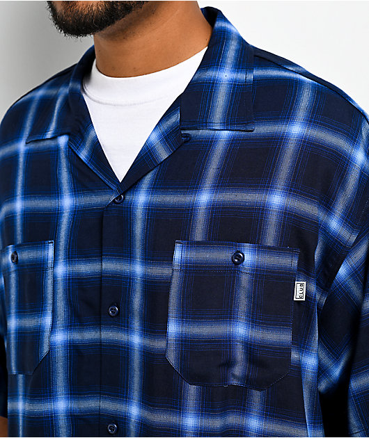Pro Club Navy Plaid Button Up Shirt
