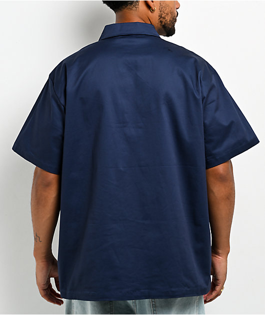Pro Club Navy Quarter Zip Work Shirt
