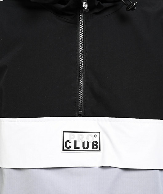 Pro Club Nylon Black & Grey Anorak Jacket