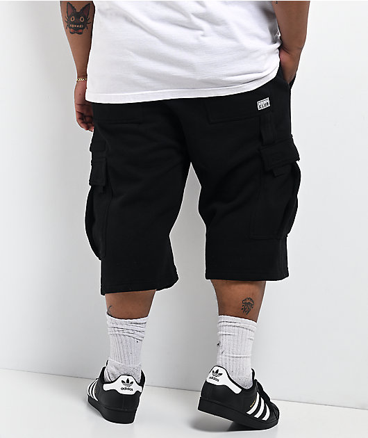Pro Club OG Black Heavyweight Cargo Sweat Shorts