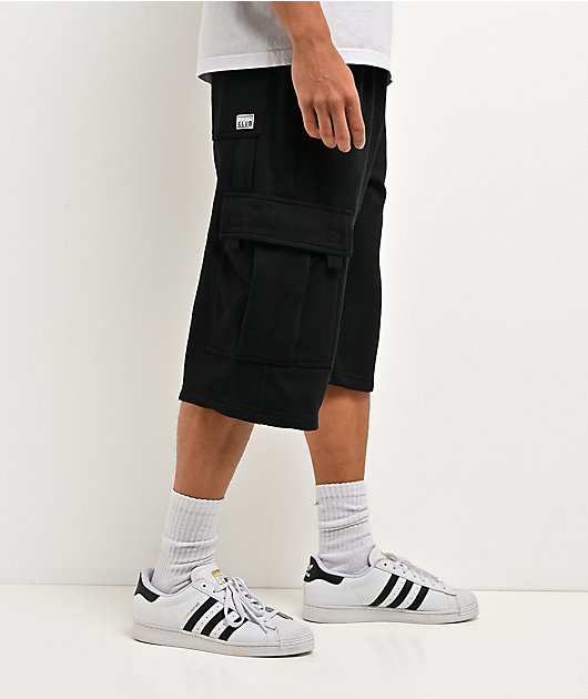 Pro Club OG Black Heavyweight Cargo Sweat Shorts