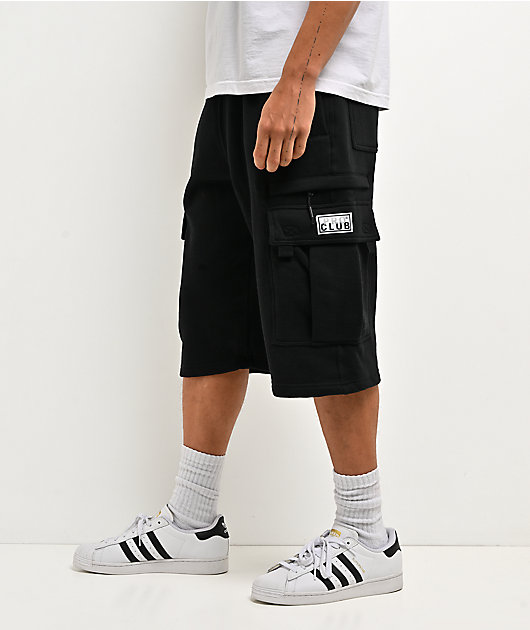 Pro Club OG Black Heavyweight Cargo Sweat Shorts