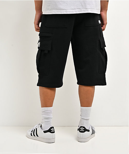 Pro Club OG Black Heavyweight Cargo Sweat Shorts