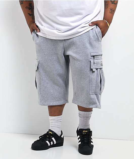 Pro Club OG Grey Heavyweight Cargo Sweat Shorts