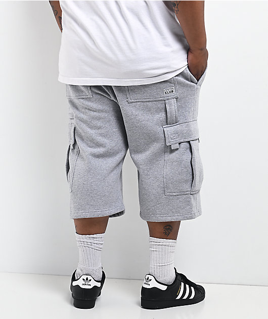 Pro Club OG Grey Heavyweight Cargo Sweat Shorts