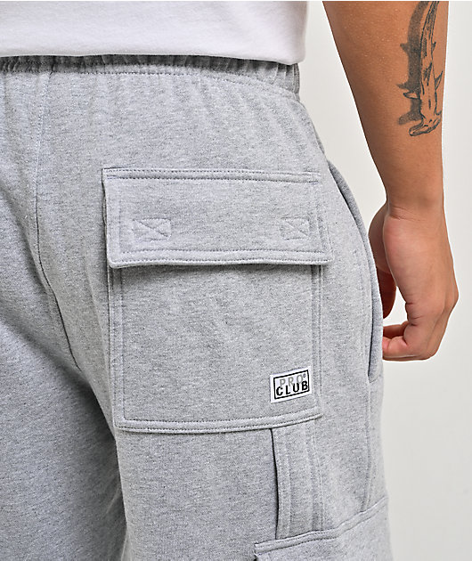 Pro Club OG Grey Heavyweight Cargo Sweat Shorts
