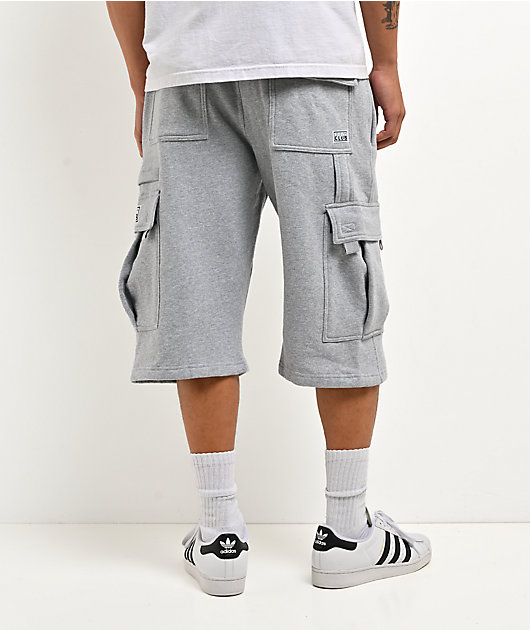Pro Club OG Grey Heavyweight Cargo Sweat Shorts