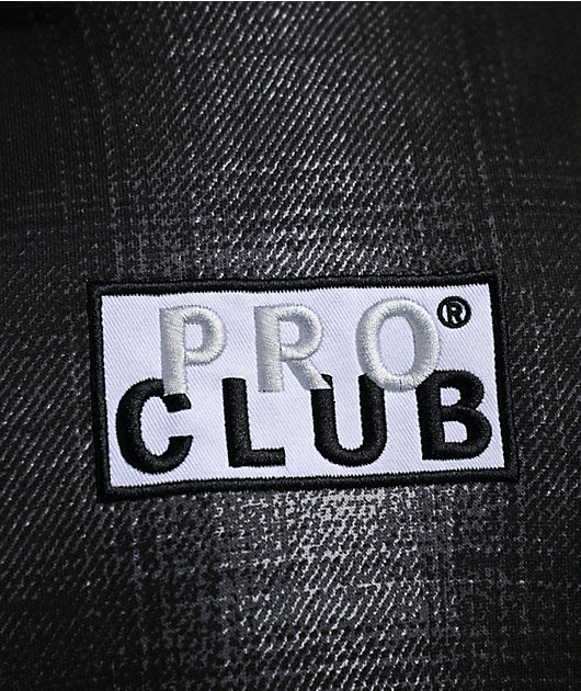 Pro Club Ombre Box Logo Heavyweight Grey & Black Hoodie