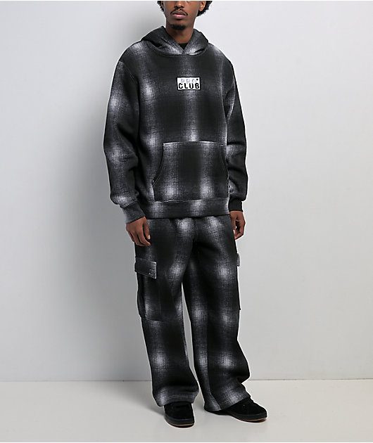 Pro Club Ombre Box Logo Heavyweight Grey & Black Hoodie | Zumiez