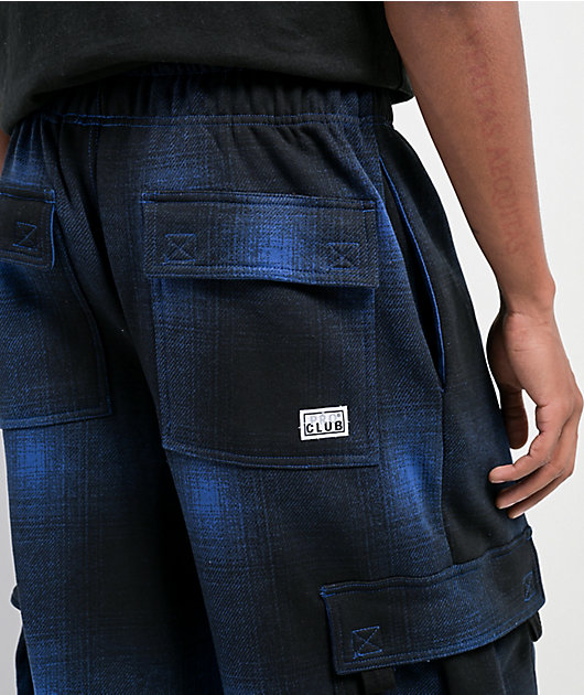 Pro Club Ombre Heavyweight Blue & Black Cargo Sweatpants