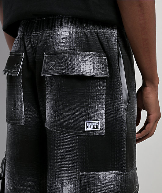 Pro Club Ombre Heavyweight Grey & Black Cargo Sweatpants