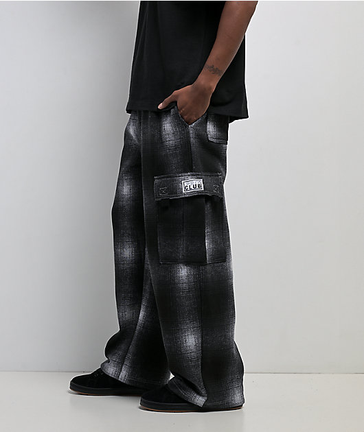 Pro Club Ombre Heavyweight Grey & Black Cargo Sweatpants