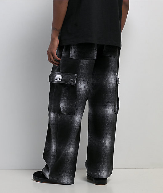 Pro Club Ombre Heavyweight Grey & Black Cargo Sweatpants