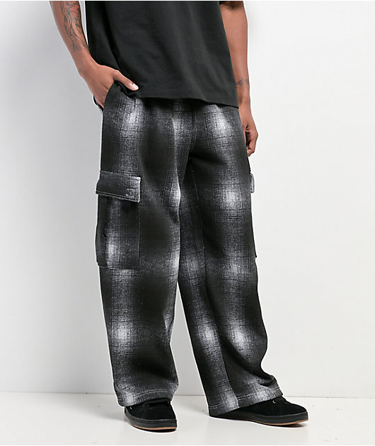 Pro Club Ombre Heavyweight Grey & Black Cargo Sweatpants
