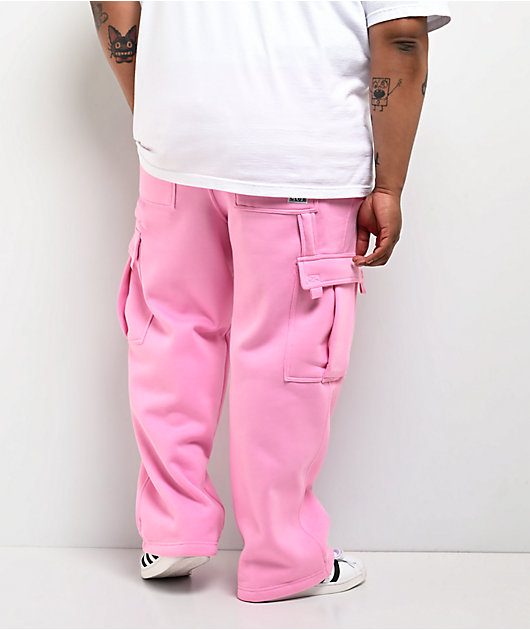 Pro Club Pink Heavyweight Cargo Sweatpants