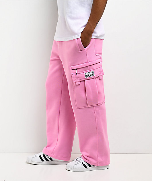 Pro Club Pink Heavyweight Cargo Sweatpants