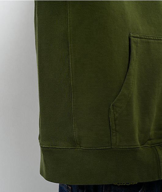 Pro Club Vintage Green Zip Hoodie