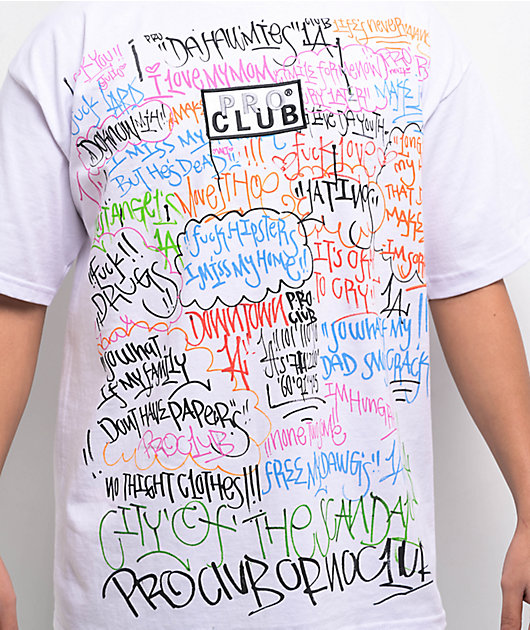 Pro Club x DoKnow Box Logo White T-Shirt
