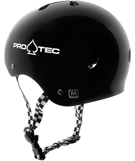 Pro-Tec Classic Black & Checkered Skateboard Helmet