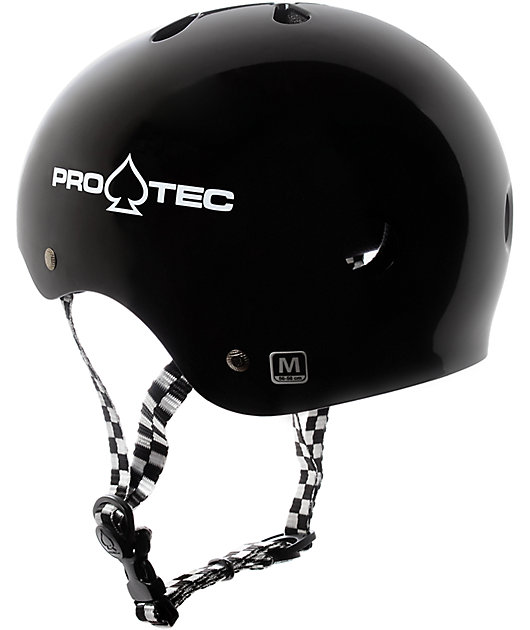 Pro-Tec Classic Black & Checkered Skateboard Helmet | Zumiez