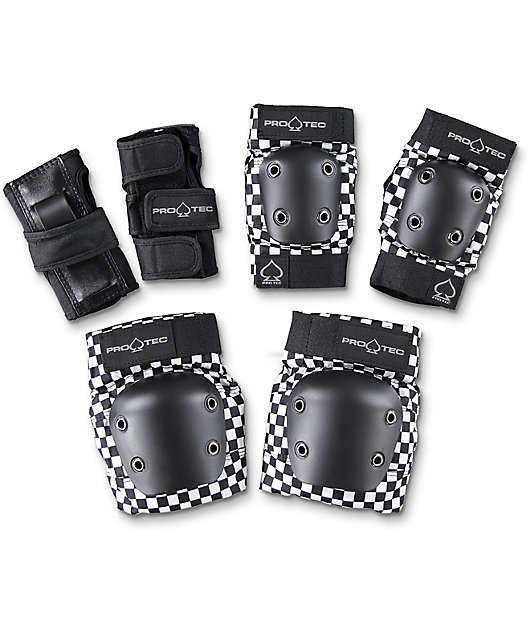 Pro-Tec Youth Street Gear 3 Pack Checkered Pads