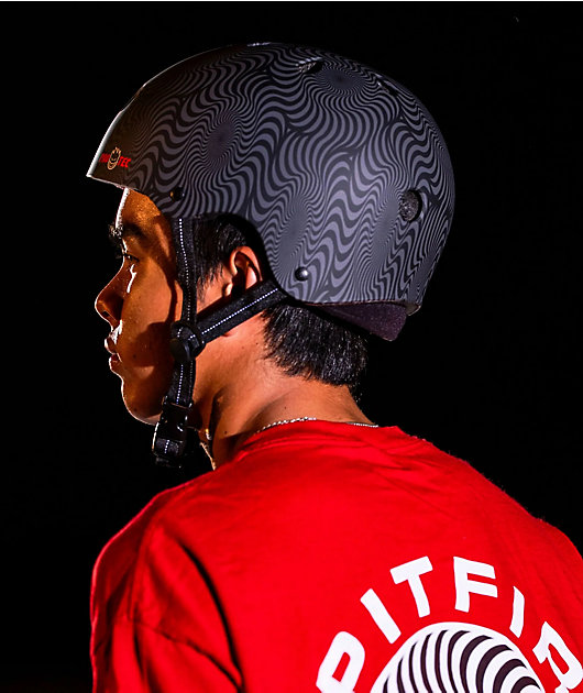 Pro-Tec x Spitfire Low Pro Certified Black Swirl Skateboard Helmet
