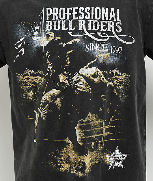 Professional Bull Riders Bull Professor Black Wash T-Shirt | Zumiez