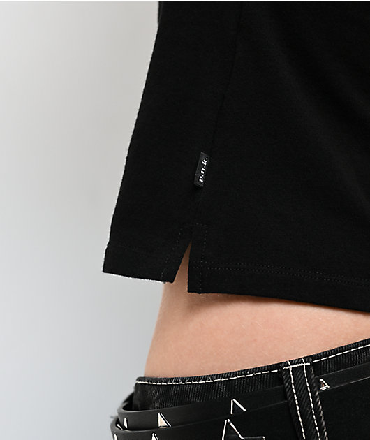 Punx N Kisses x Gloomy Bear Doomed Black Crop T-Shirt