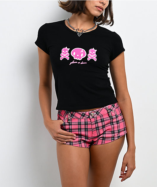 Punx N Kisses x Gloomy Bear Gloom N’Doom Black Crop T-Shirt