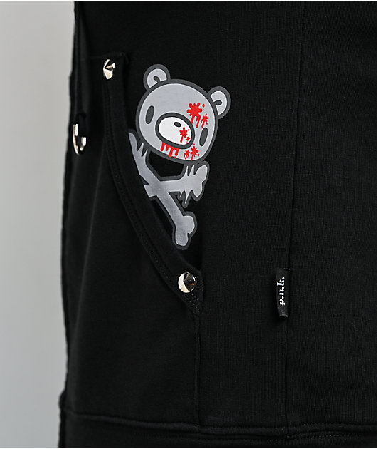 ORIMI Bear hoodie 熊 オリミ ジップアップフーディ 24SS Punx N Kisses x Gloomy Bear Gloomy Studded Black Zip Up Hoodie