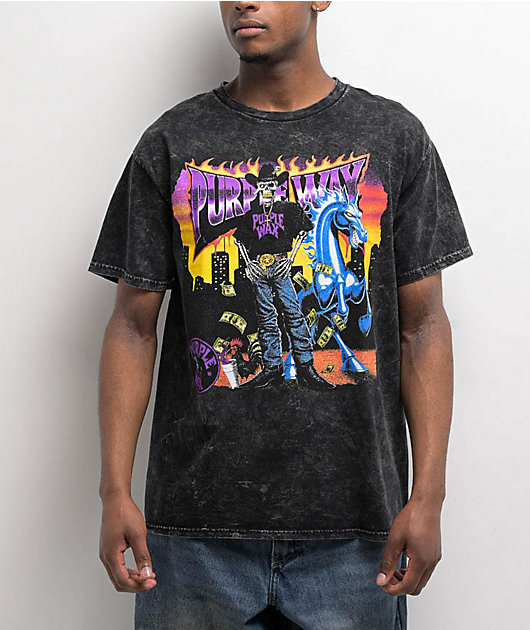 Purple Wax Purpane Cowboy Black Wash T-Shirt