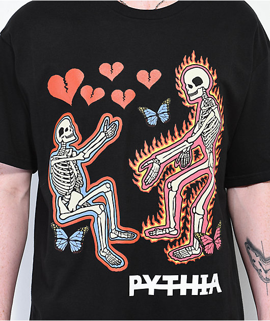 Pythia Skeleton Love Black T-Shirt