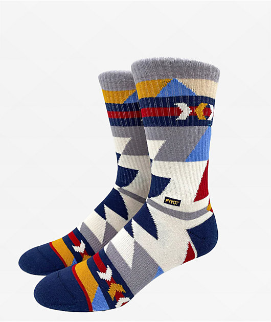 Pyvot Arrow Grey Crew Socks