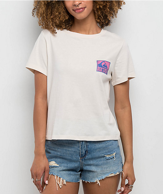 Quicksilver Stamped Classic White T-Shirt