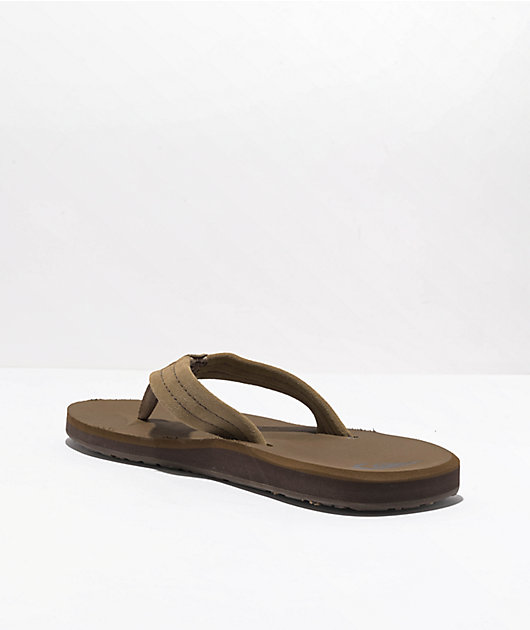 Quiksilver Carver Brown Suede Sandals