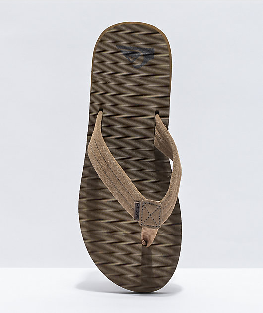 Quiksilver Carver Tan & Brown Suede Sandals