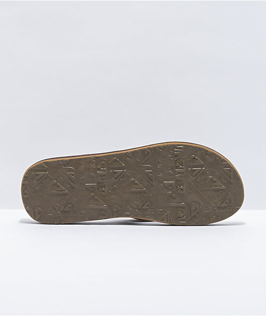 Quiksilver Carver Tan & Brown Suede Sandals