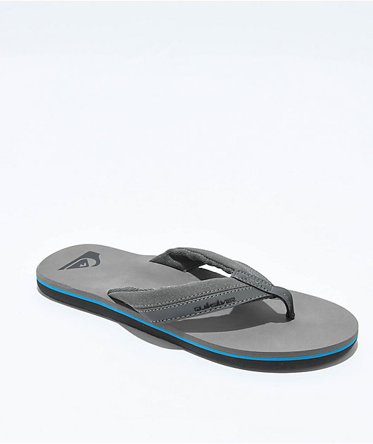 Quiksilver Makaha Solid Dark Grey Sandals | Zumiez