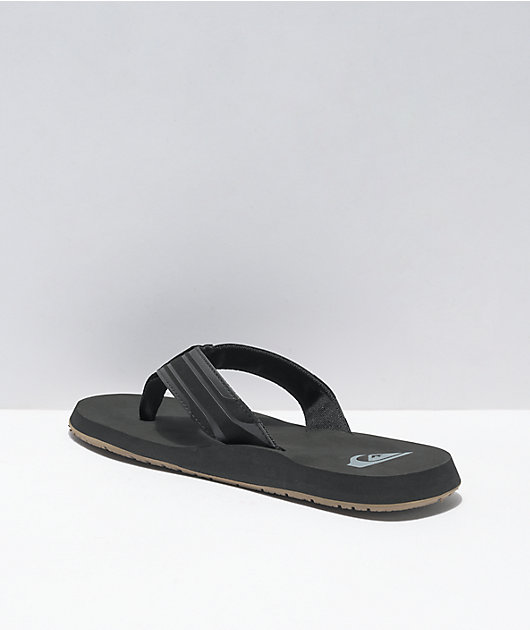 Quiksilver Monkey Wrench Black, Black & Brown Sandals