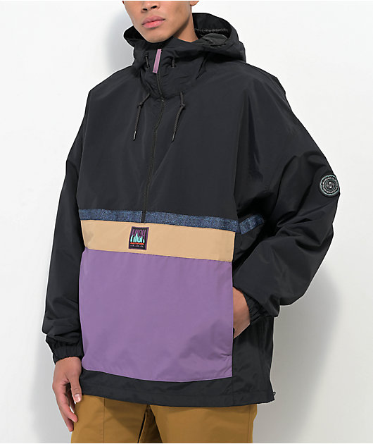 Quiksilver Steeze Black 10K Anorak Snowboard Jacket Zumiez