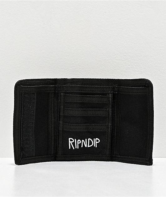 RIPNDIP Black Trifold Wallet
