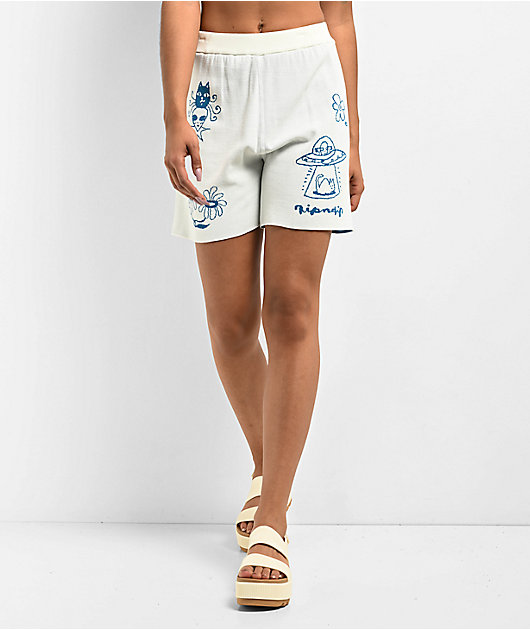 RIPNDIP Blonded Knit Reversible Off White Shorts