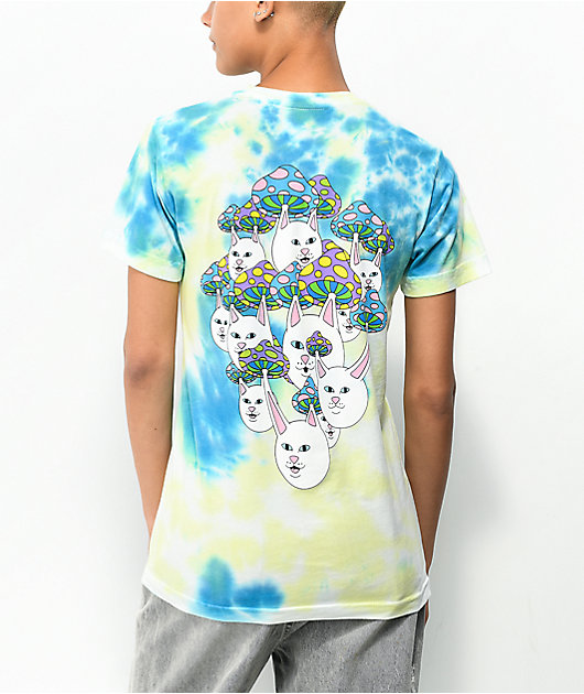 RIPNDIP Boomer Gang Blue Yellow Tie Dye T-Shirt