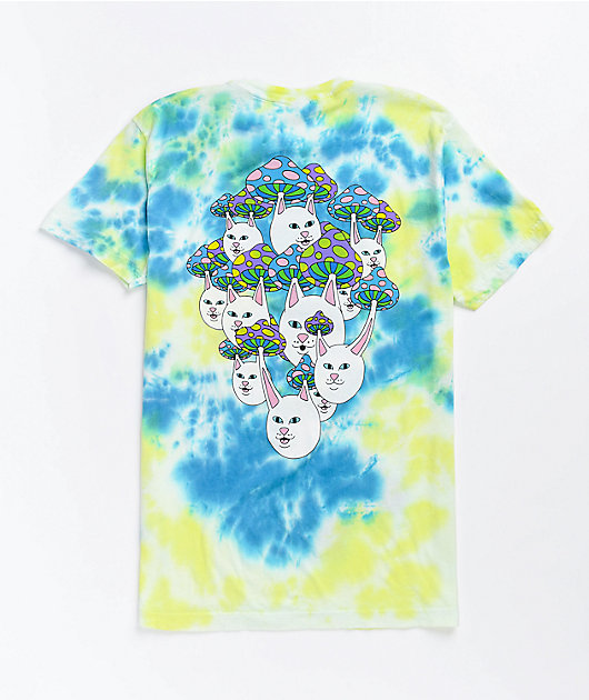 RIPNDIP Boomer Gang Yellow & Blue Tie Dye T-Shirt