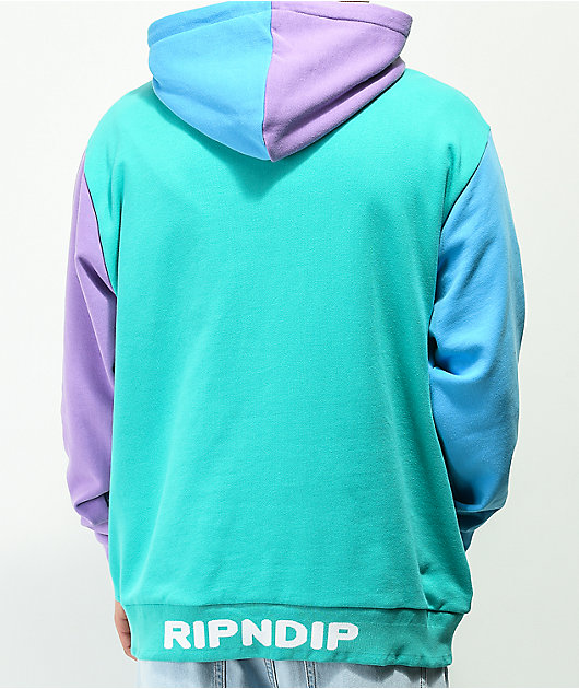 Ripndip color block sale multi panel hoodie