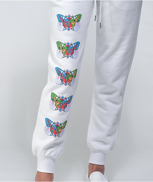 RIPNDIP Butterface pantalonera jogger blanca