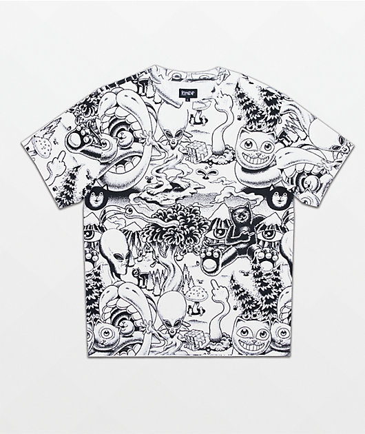 RIPNDIP Dark Twisted Nermal White All Over Print T-Shirt