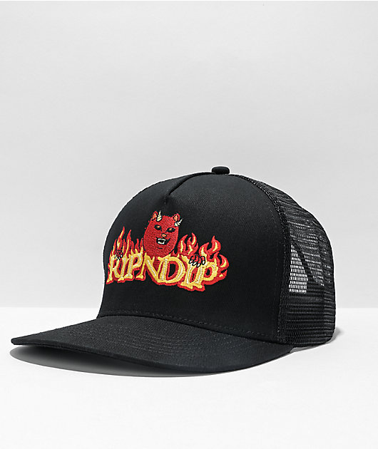 RIPNDIP Devils Work Black Trucker Hat